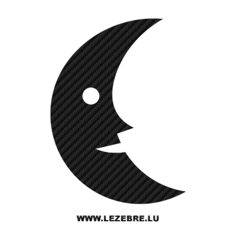 Moon smiling Carbon Decal