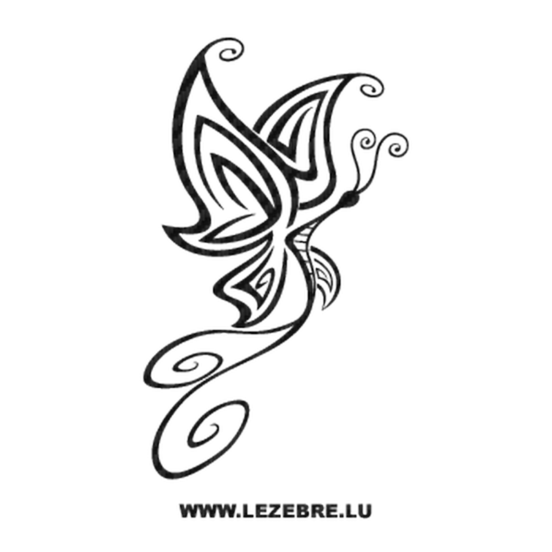 Tribal butterfly Carbon Decal