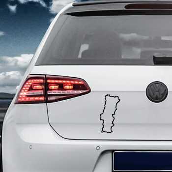 Portugal Continent Outline shape Volkswagen MK Golf Decal