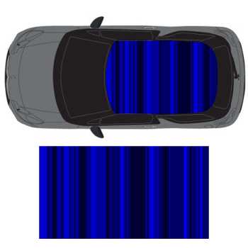 Graphic Art Shades of Blue car roof sticker