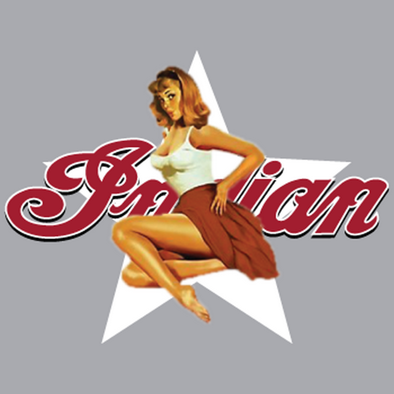 Sticker Indian Motorcycle Pin Up