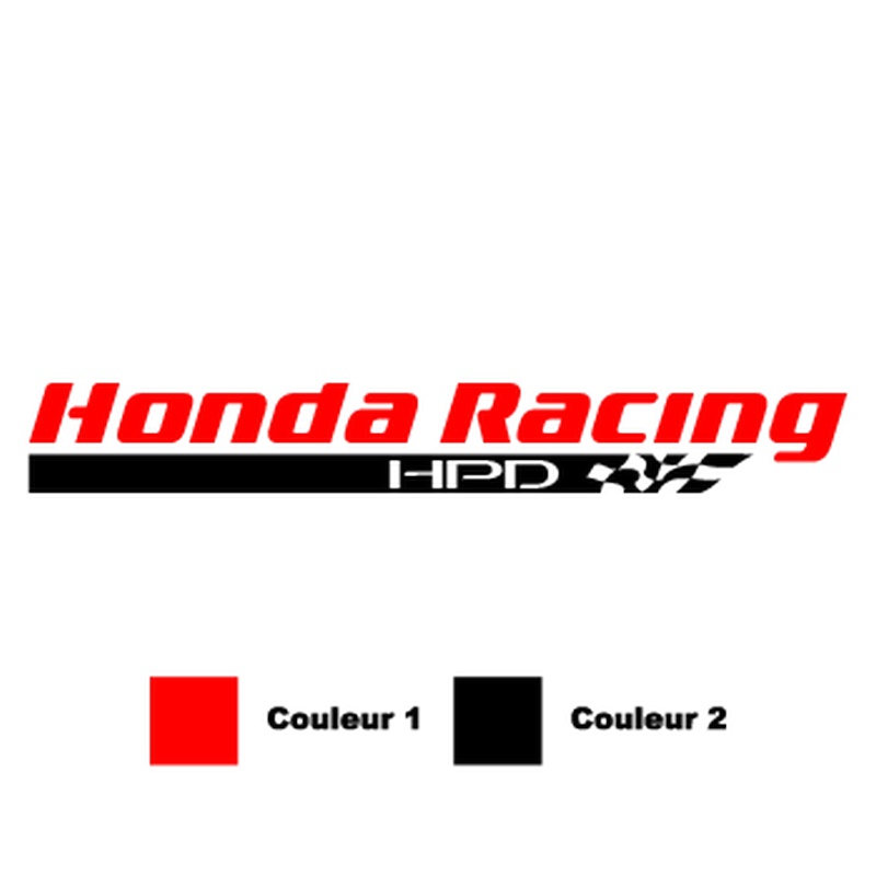 Honda Racing-Honda HPD Handed Paire-Vinyl Decal/Autocollant 4401-0619