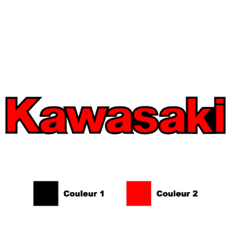 Sticker Moto Kawasaki Logo (en 2 Couleurs au choix)