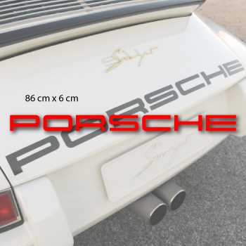 Porsche Motor Hood Logo Decal Set