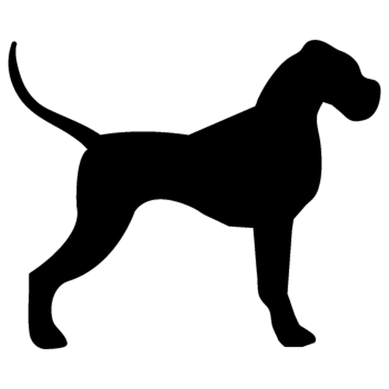 Sticker Silhouette Hund
