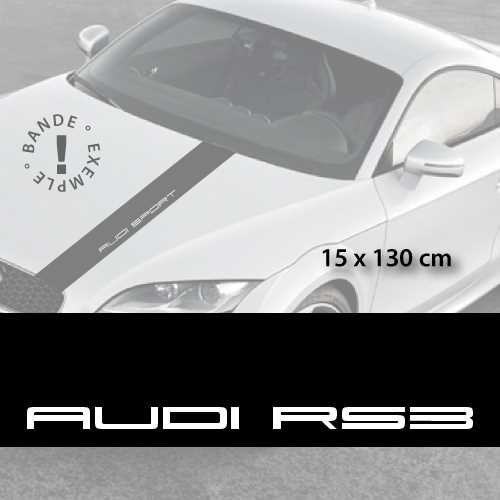 Audi RS3 car hood decal strip