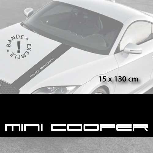 Mini Cooper car hood decal strip