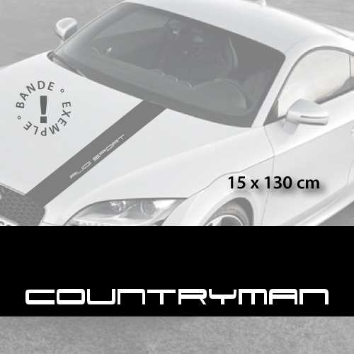 Mini Countryman car hood decal strip