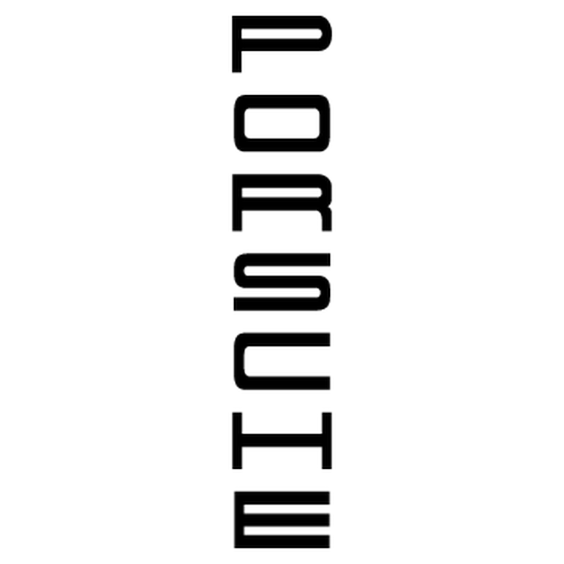 Porsche vertical logo decal