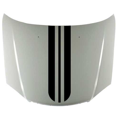 Car rounded stripe with Edging in the center decal