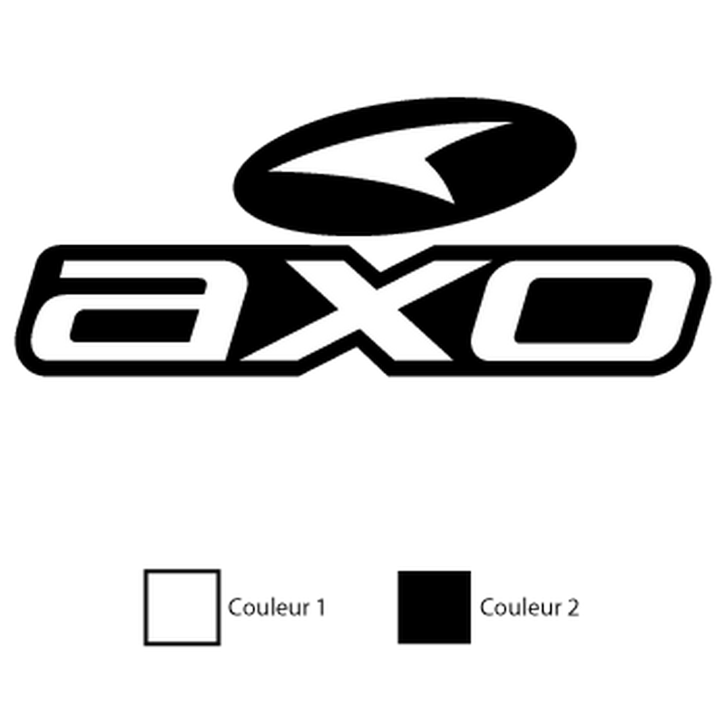 NEW AXO STICKER DECAL LOGO BLACK WHITE 15,5 x 7 cm