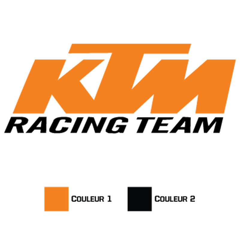 10 Stickers noir KTM Racing Team Qualité Premuim Haute Résistance 250 SX 