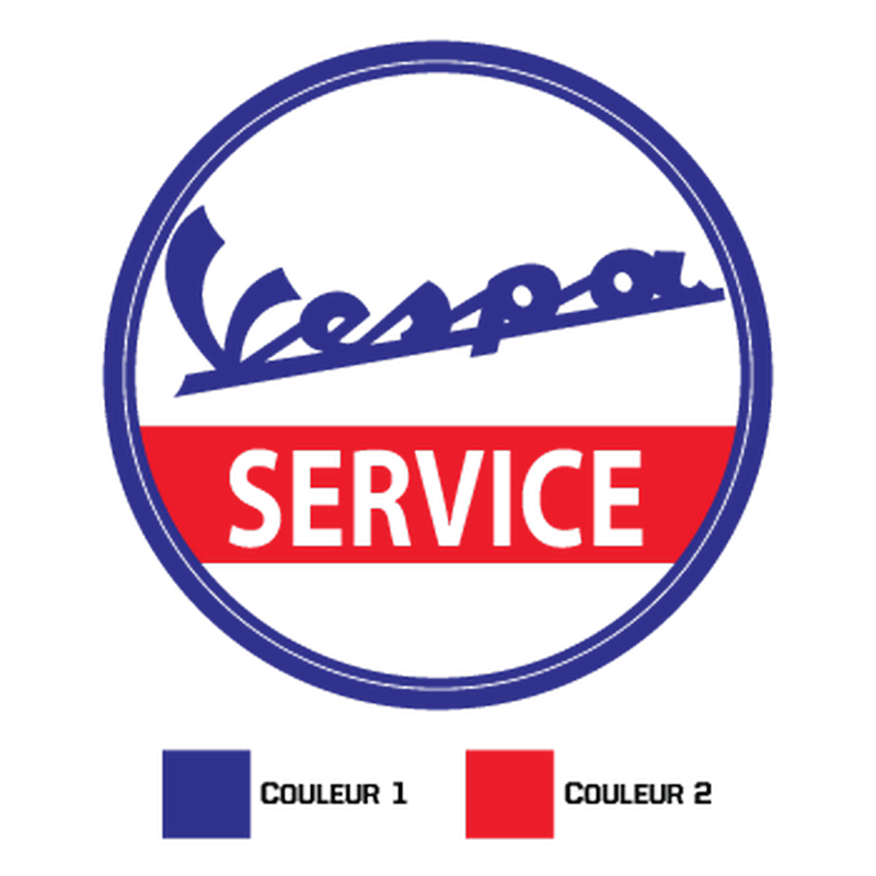 Sticker Vespa Service