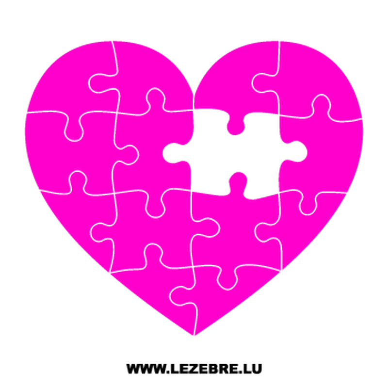 Puzzle Heart Decal