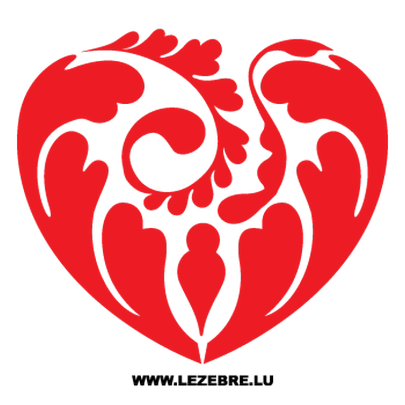 Heart Design Swirles Decal