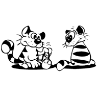 Two Cats Decal