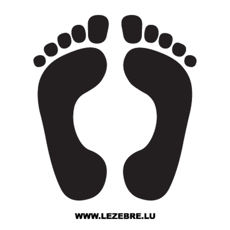 Human footprints Decal