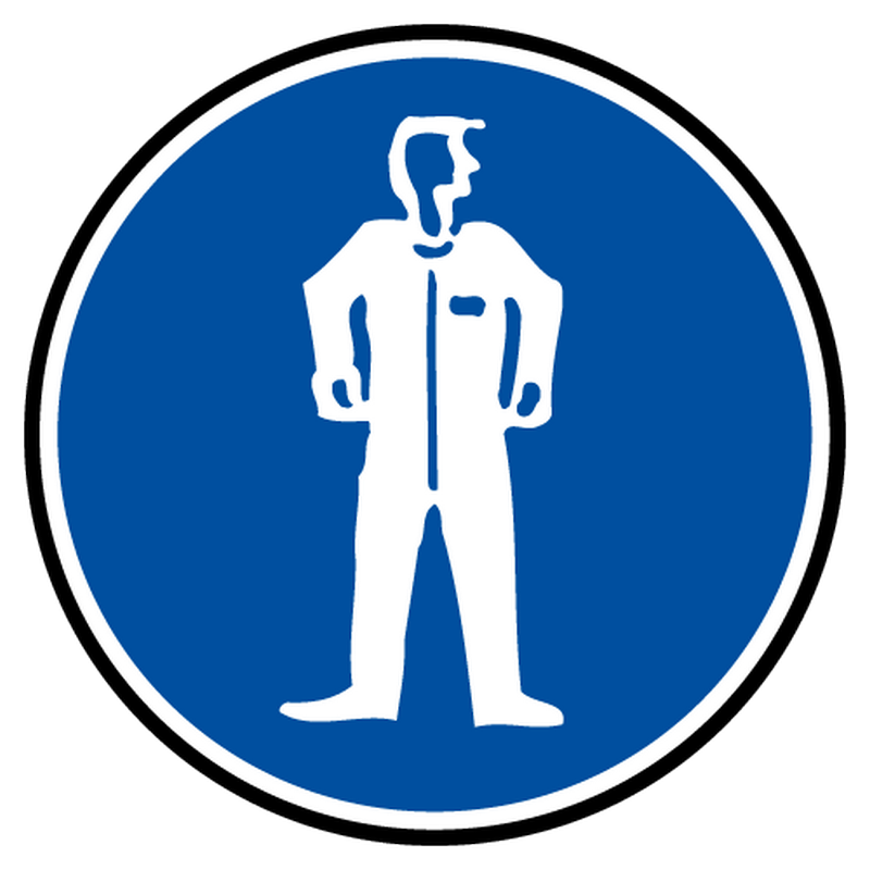 Decal mandatory body protection
