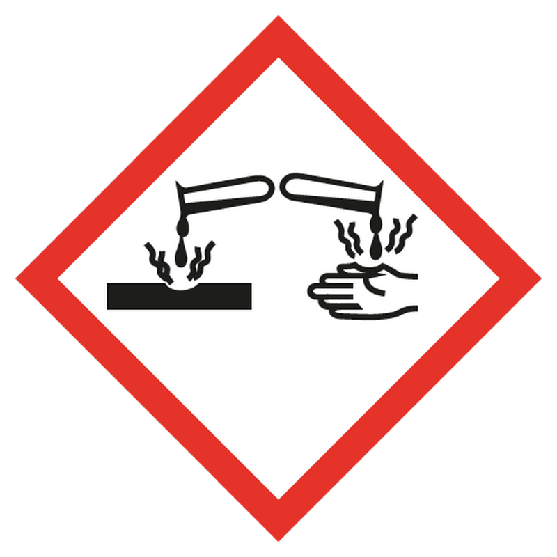 Decal corrosive substances