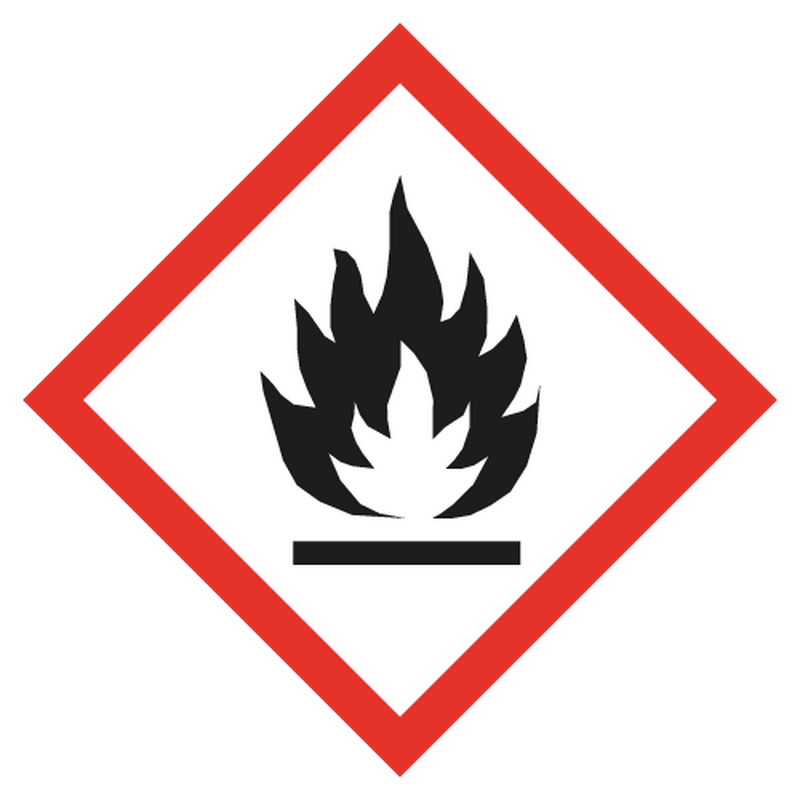 Decal flammable materials