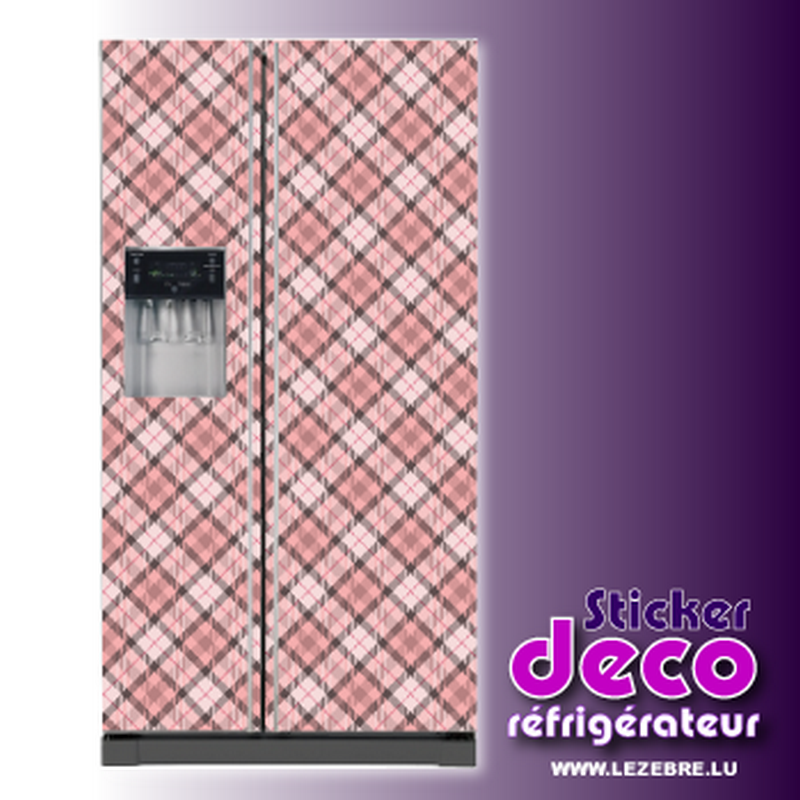Kühlschrankaufkleber Burberry-Muster Rosa