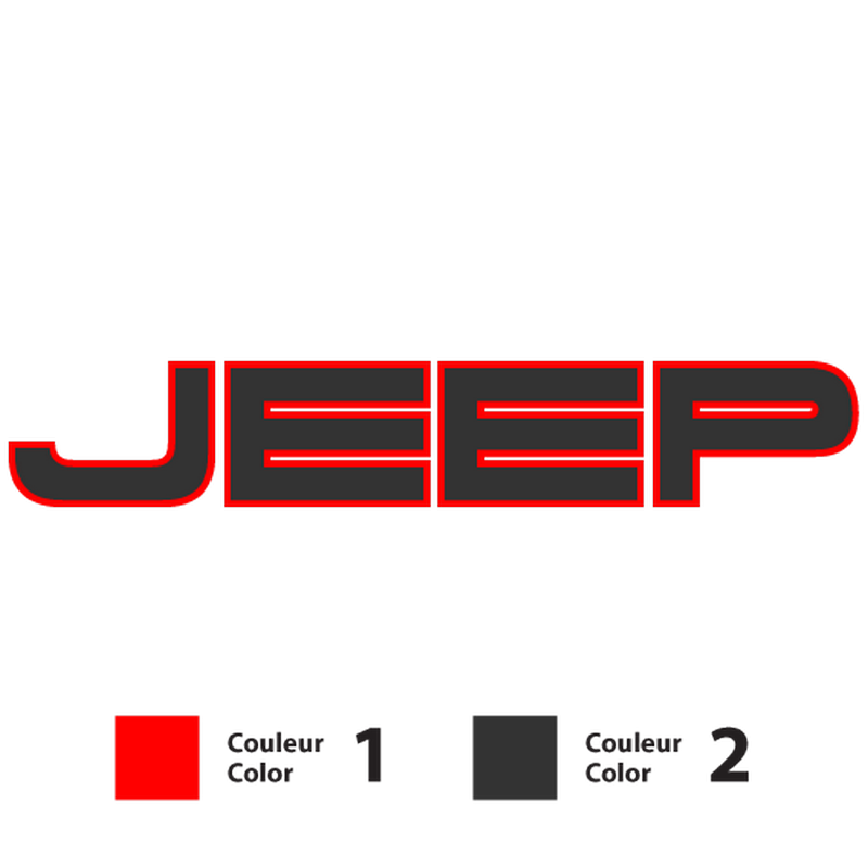 Sticker Jeep Logo avec contour