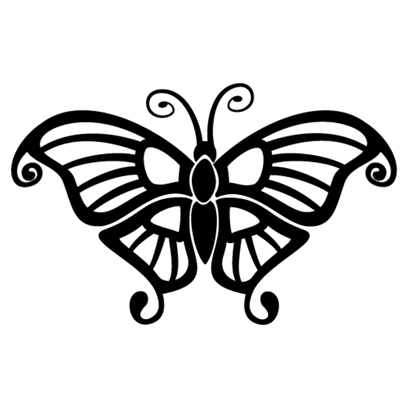 Vintage butterfly decal