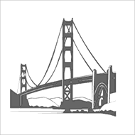 Sticker Dekoration Golden Gate Bridge
