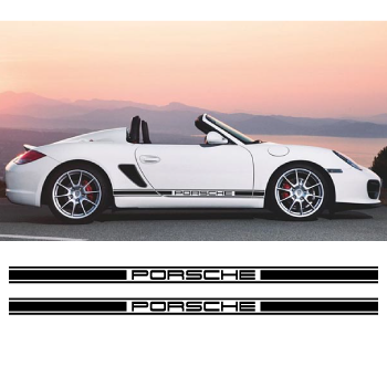 Porsche logo stripes decals set