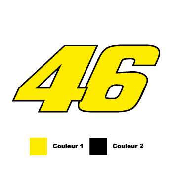 Sticker Valentino Rossi Numéro 46