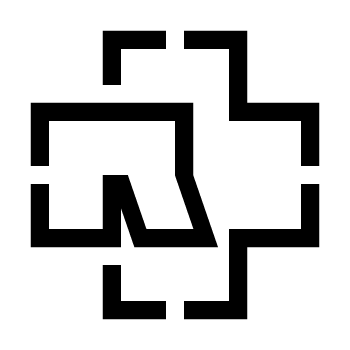Rammstein R-Cross logo Decal