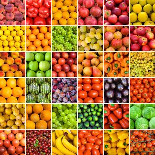 Rainbow Fruits And Vegetables Decoration Decal