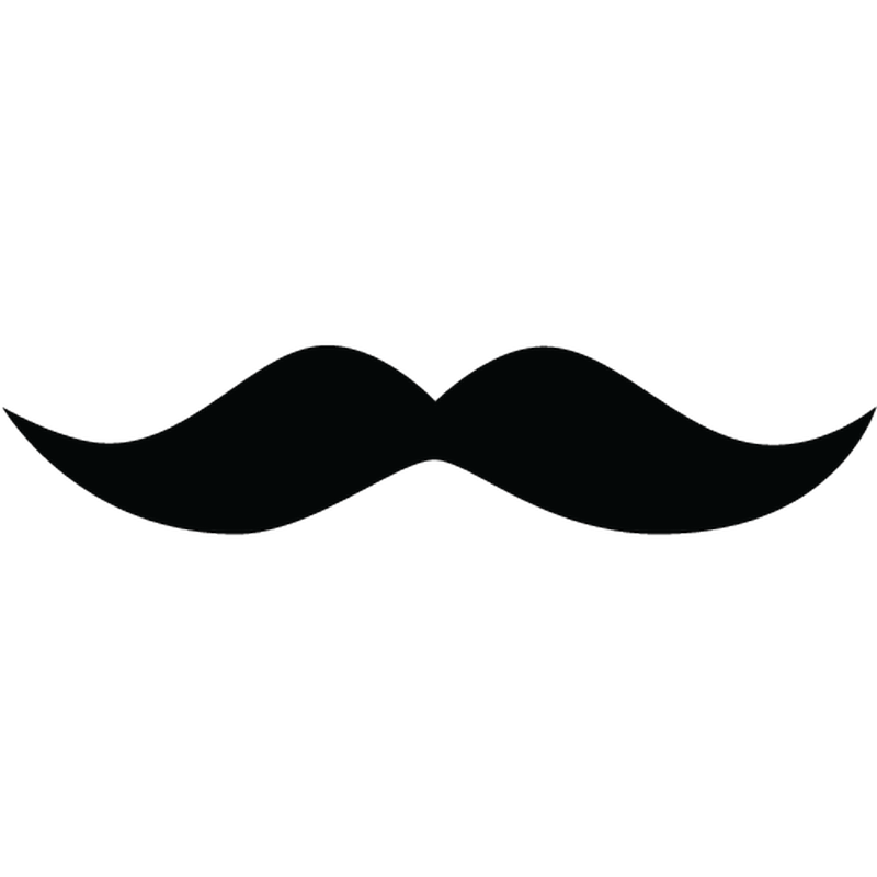 Moustache decoration decal model