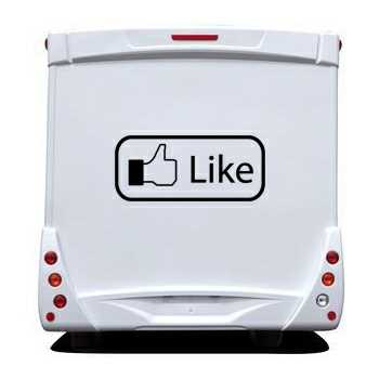 Sticker Wohnwagen/Wohnmobil facebook i like aime
