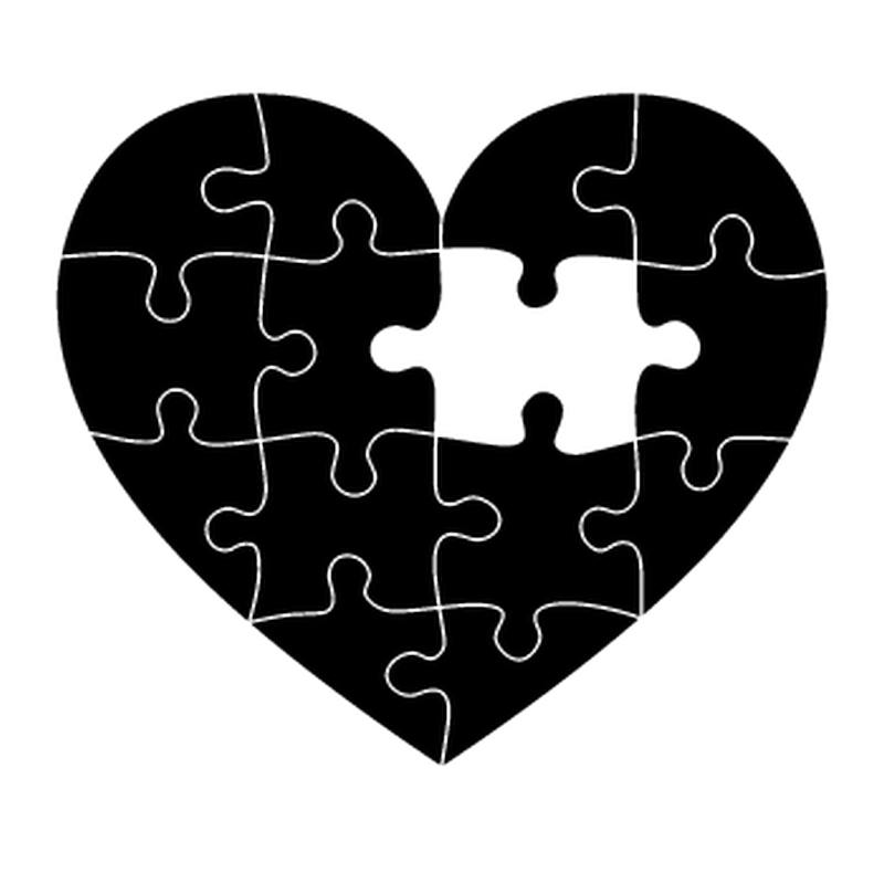 Puzzle Heart Camping Car Decal