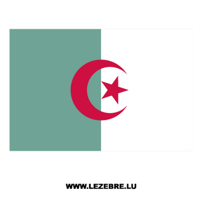 4 x Autocollant sticker voiture moto valise pc algeria  drapeau algerie algerien 