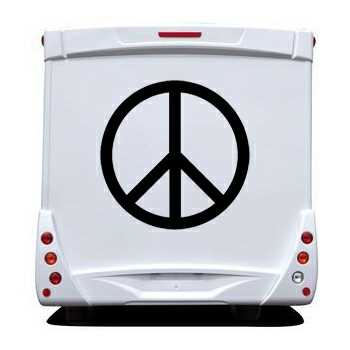 Schablone Camping Car Peace & Love Logo
