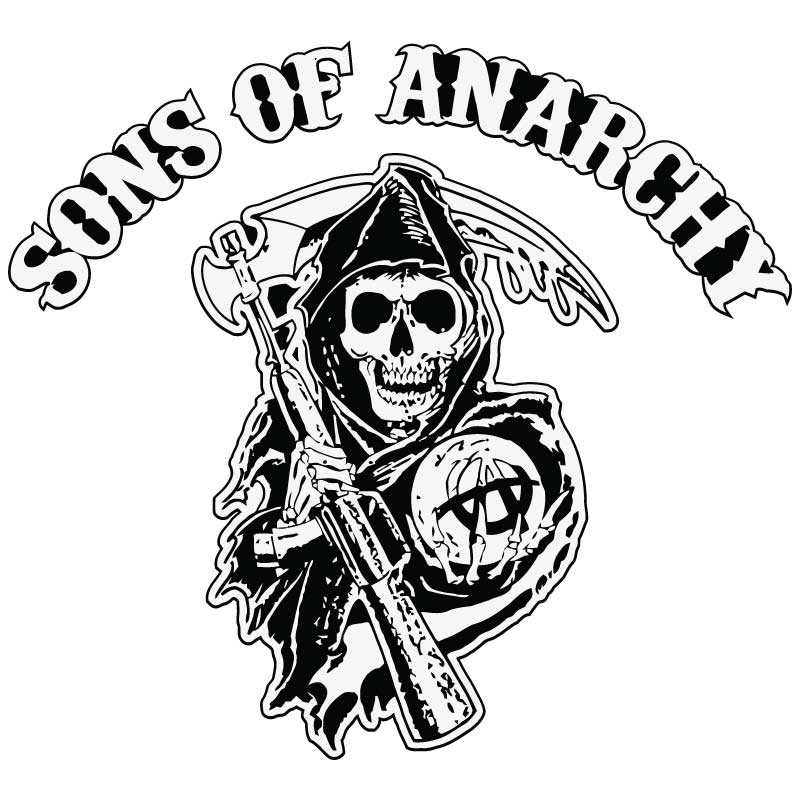 4.75 x 3 SONS OF ANARCHY Officially Licensed SOA Die-Cut STICKER ADESIVO DECAL 