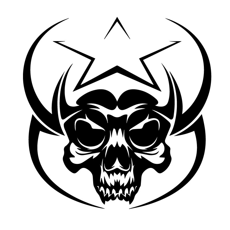 Aufkleber Sticker Indian Logo Skull