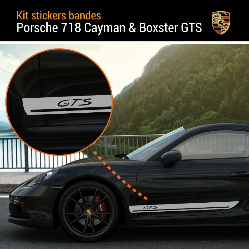 Aufkleber Seitenstreifen SET Porsche 718 Cayman Boxter 