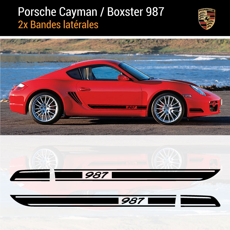 Porsche Cayman / Boxster 987 Seitenstreifen Aufkleber Set