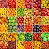 Dekoaufkleber Regenbogen Obst und Gemüse