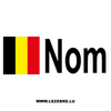 Kit 2 Stickers Flagge Belgien Name Fahrer Rallye zum Personalisieren