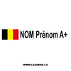 Kit 2 Stickers Flagge Belgien Fahrer Rallye zum Personalisieren