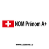 Kit 2 Stickers Flagge Schweiz Fahrer Rallye zum Personalisieren