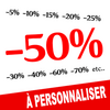 Sticker vitrine -50% a personnaliser