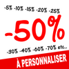 Sticker vitrine soldes -50% zum Personalisieren 3