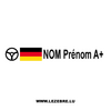 2x German Flag Steering Wheel Pilot Custom Decals