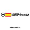 2x Spanish Flag Steering Wheel Pilot Custom Decals
