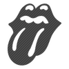 Sticker Karbon Rolling Stones logo